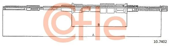 Cable Pull, parking brake COFLE 10.7402
