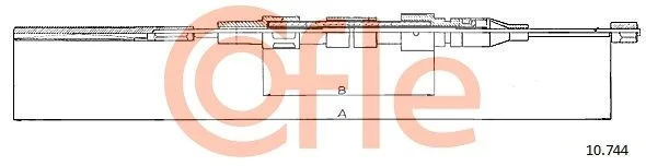 Cable Pull, parking brake COFLE 10.744