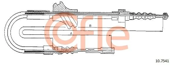 Cable Pull, parking brake COFLE 10.7541