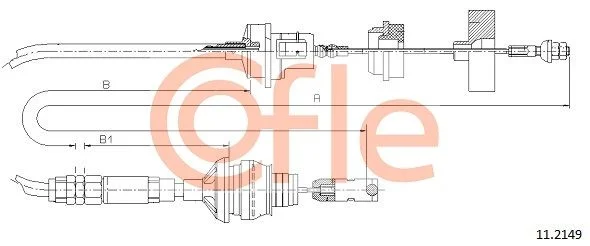 Cable Pull, clutch control COFLE 11.2149