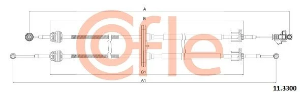 Cable Pull, manual transmission COFLE 11.3300