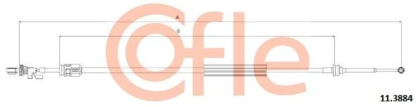 Cable Pull, manual transmission COFLE 11.3884