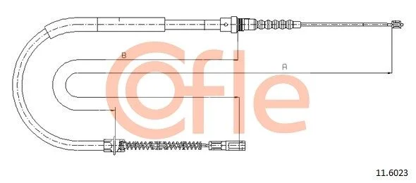 Cable Pull, parking brake COFLE 11.6023