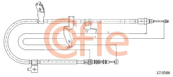 Cable Pull, parking brake COFLE 17.0586