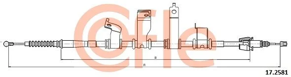 Cable Pull, parking brake COFLE 17.2581
