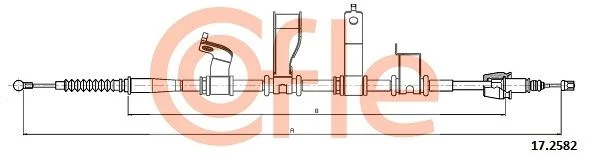Cable Pull, parking brake COFLE 17.2582