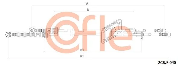 Cable Pull, manual transmission COFLE 2CB.FI040