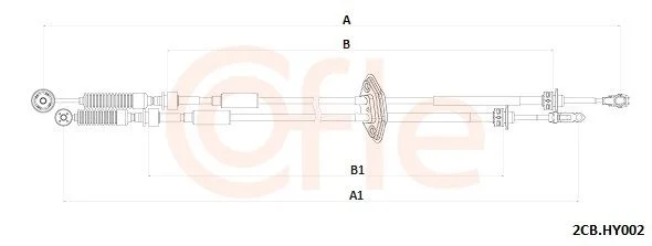 Cable Pull, manual transmission COFLE 2CB.HY002