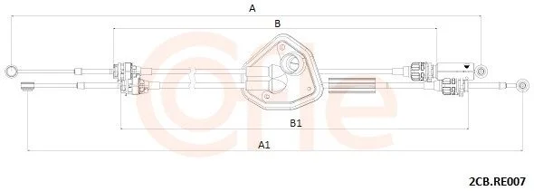 Cable Pull, manual transmission COFLE 2CB.RE007