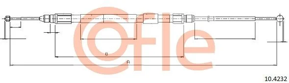Cable Pull, parking brake COFLE 92.10.4232