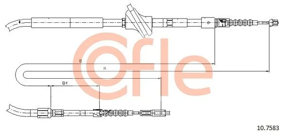 Cable Pull, parking brake COFLE 92.10.7583