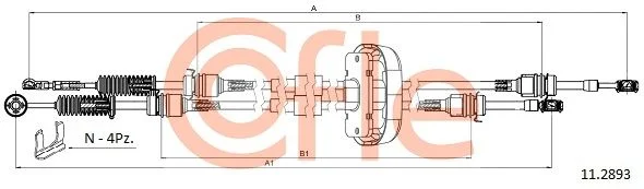 Trosas, neautomatinė transmisija COFLE 92.11.2893