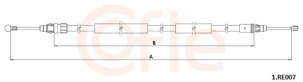 Cable Pull, parking brake COFLE 92.1.RE007