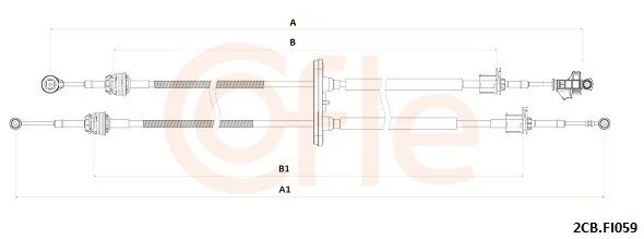Cable Pull, manual transmission COFLE 92.2CB.FI059