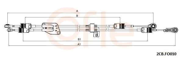 Trosas, neautomatinė transmisija COFLE 92.2CB.FO010