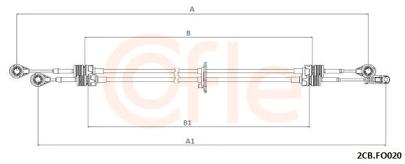 Trosas, neautomatinė transmisija COFLE 92.2CB.FO020
