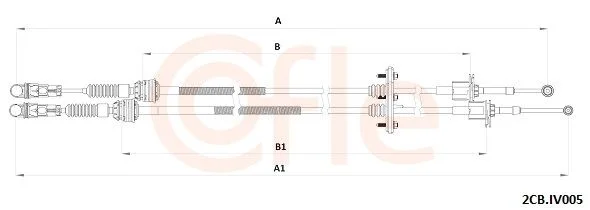 Trosas, neautomatinė transmisija COFLE 92.2CB.IV005