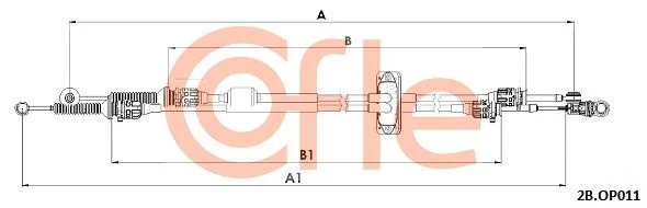 Cable Pull, manual transmission COFLE 92.2CB.OP011