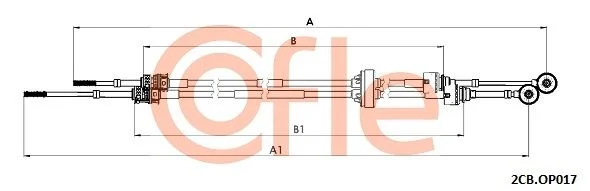 Cable Pull, manual transmission COFLE 92.2CB.OP017