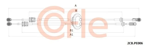 Trosas, neautomatinė transmisija COFLE 92.2CB.PE006