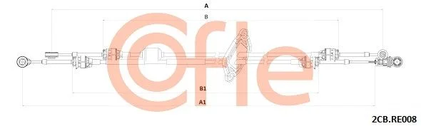 Cable Pull, manual transmission COFLE 92.2CB.RE008