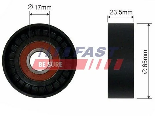 Tensioner Pulley, V-ribbed belt FAST FT44521