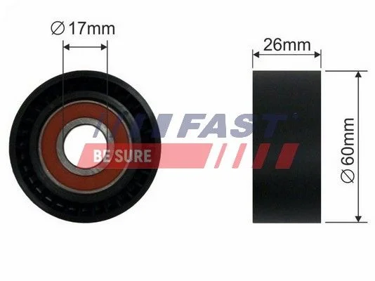 Tensioner Pulley, V-ribbed belt FAST FT44535