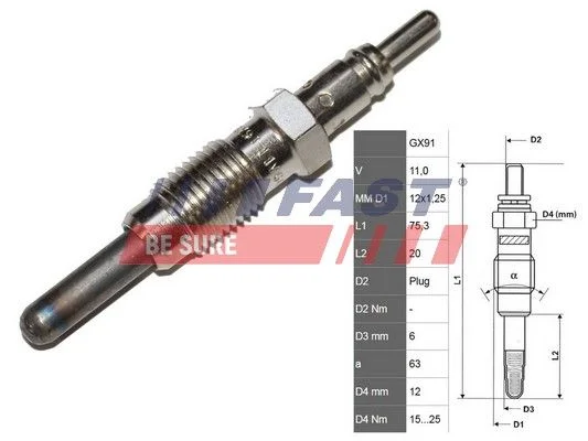 Glow Plug FAST FT82728