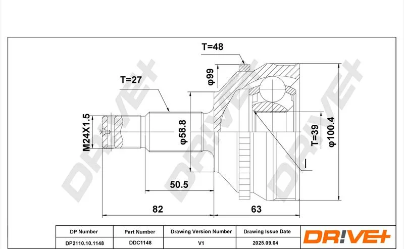 Jungčių komplektas, kardaninis velenas Dr!ve+ DP2110.10.1148