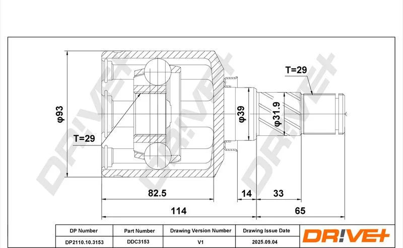 Jungčių komplektas, kardaninis velenas Dr!ve+ DP2110.10.3153