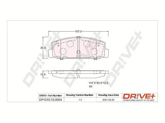 Sada brzdových platničiek, kotúčová brzda Dr!ve+ DP1010.10.0004