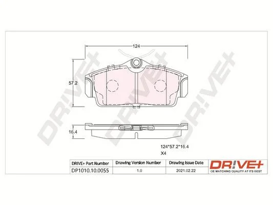 Sada brzdových platničiek, kotúčová brzda Dr!ve+ DP1010.10.0055