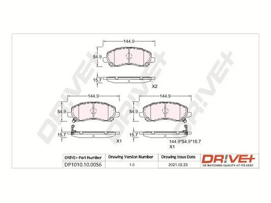 Sada brzdových platničiek, kotúčová brzda Dr!ve+ DP1010.10.0056