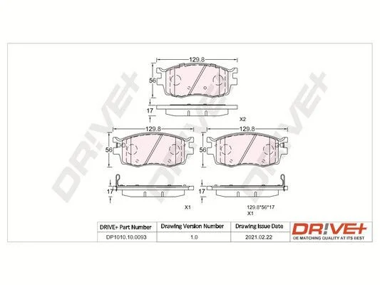 Sada brzdových platničiek, kotúčová brzda Dr!ve+ DP1010.10.0093