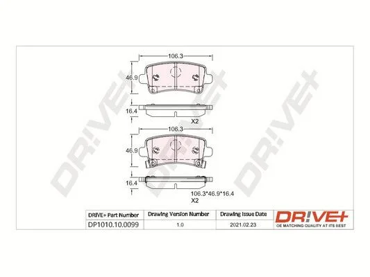 Sada brzdových platničiek, kotúčová brzda Dr!ve+ DP1010.10.0099