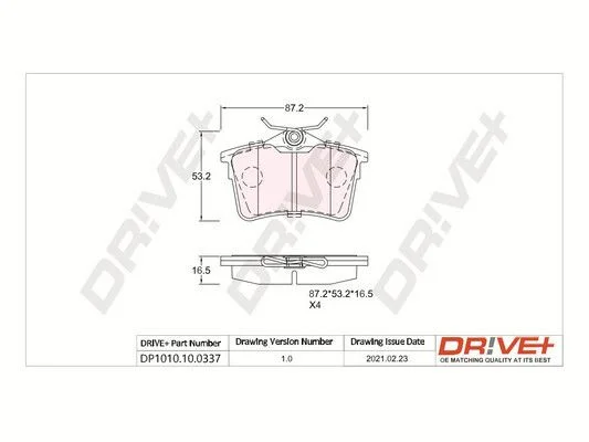 Sada brzdových platničiek, kotúčová brzda Dr!ve+ DP1010.10.0337