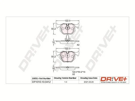 Sada brzdových platničiek, kotúčová brzda Dr!ve+ DP1010.10.0412
