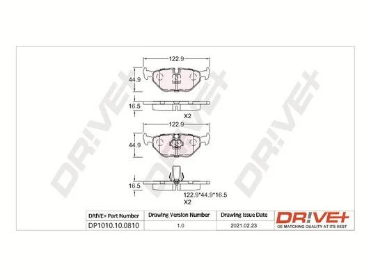 Sada brzdových platničiek, kotúčová brzda Dr!ve+ DP1010.10.0810