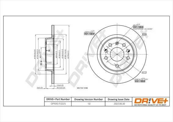 Stabdžių diskas Dr!ve+ DP1010.11.0225