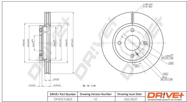 Stabdžių diskas Dr!ve+ DP1010.11.0620
