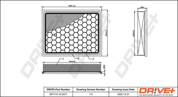 Oro filtras Dr!ve+ DP1110.10.0071