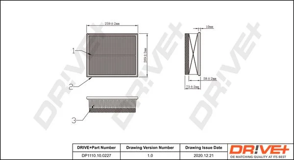 Air Filter Dr!ve+ DP1110.10.0227