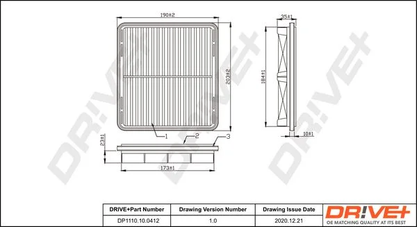 Air Filter Dr!ve+ DP1110.10.0412