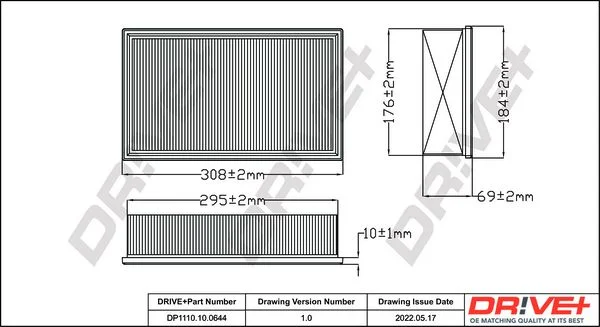 Air Filter Dr!ve+ DP1110.10.0644