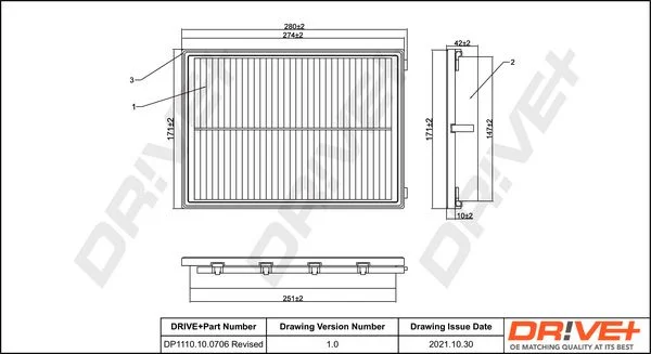 Air Filter Dr!ve+ DP1110.10.0706