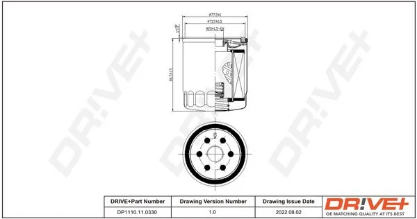 Oil Filter Dr!ve+ DP1110.11.0330