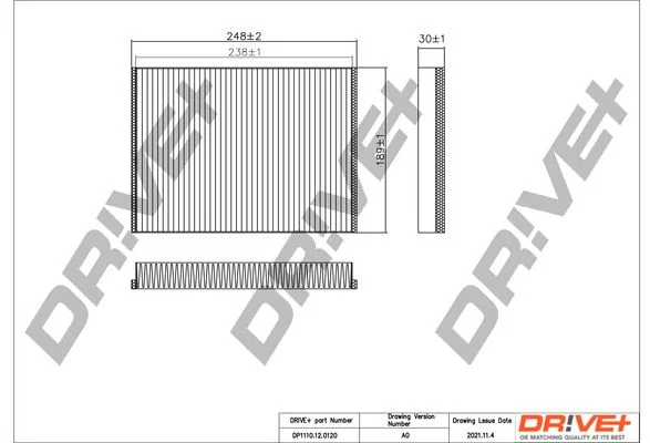 Filtras, salono oras Dr!ve+ DP1110.12.0120