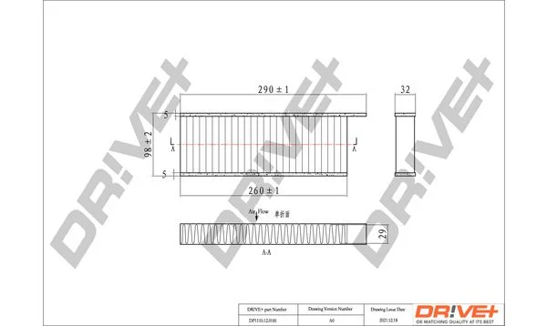 Filtras, salono oras Dr!ve+ DP1110.12.0181