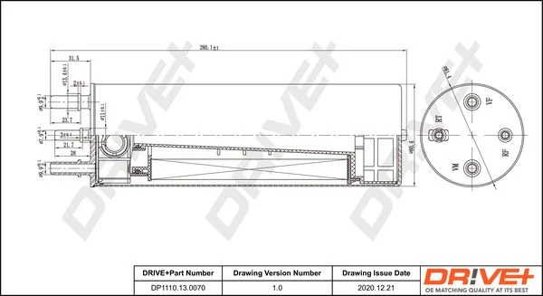 Kuro filtras Dr!ve+ DP1110.13.0070