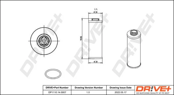 Hydraulic Filter, automatic transmission Dr!ve+ DP1110.14.0007